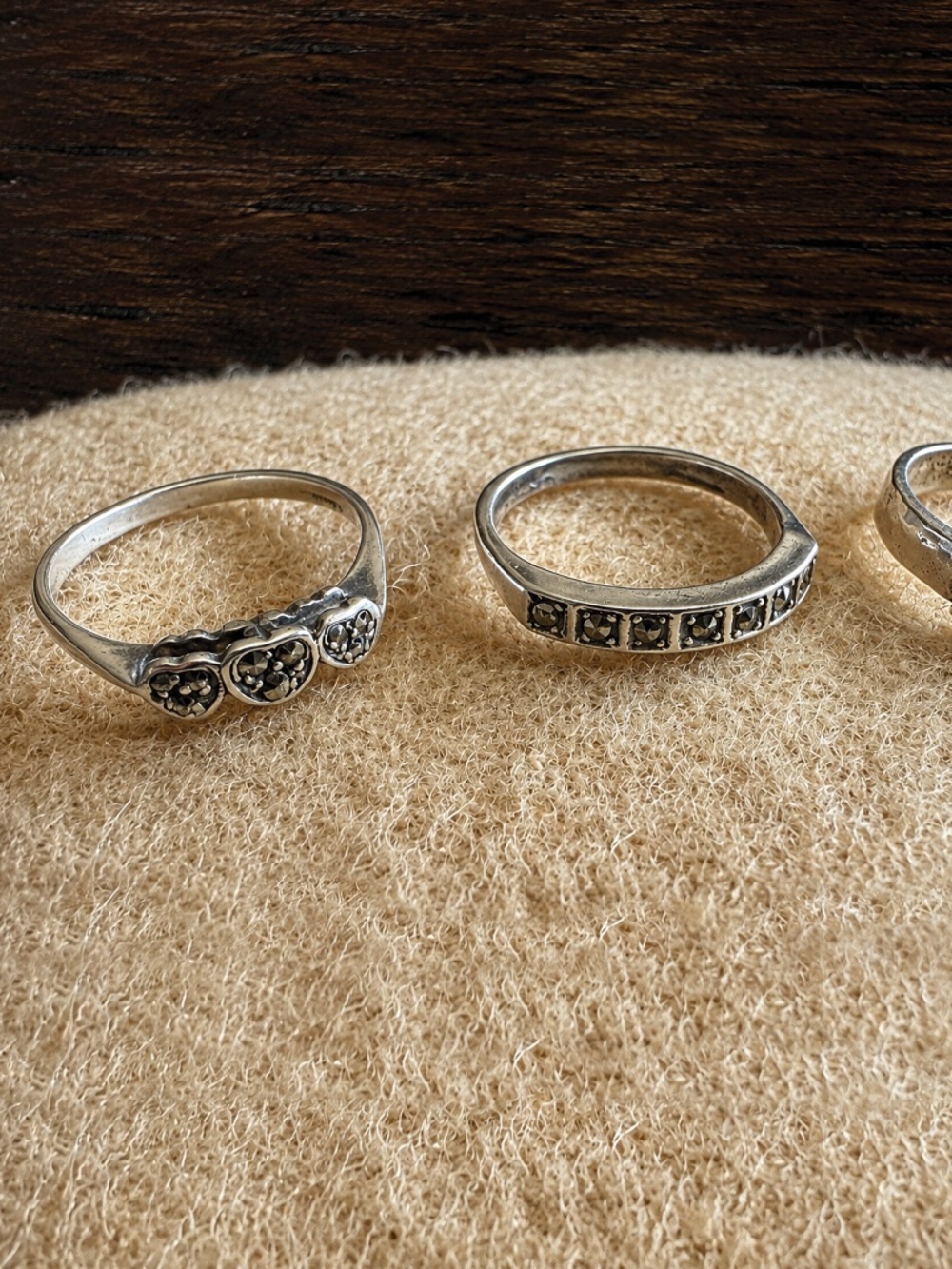 Three Stackable Sterling Rings - Picture 2 of 4